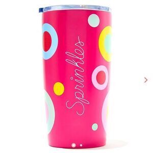 NIB Sprinkles 20oz Tumbler for iced or hot drinks! Polka Dot Tumbler